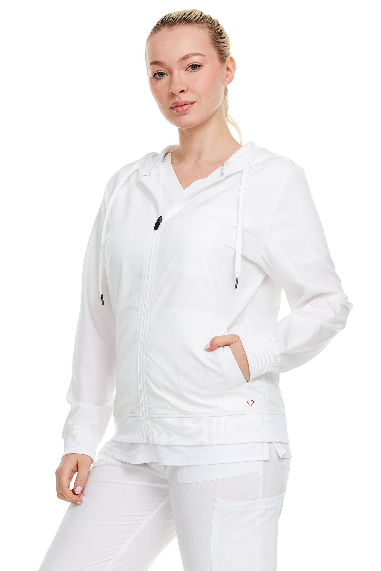 Heal+Wear Modern Women Warm Up Scrub Jacket Zip Front - DDJ012