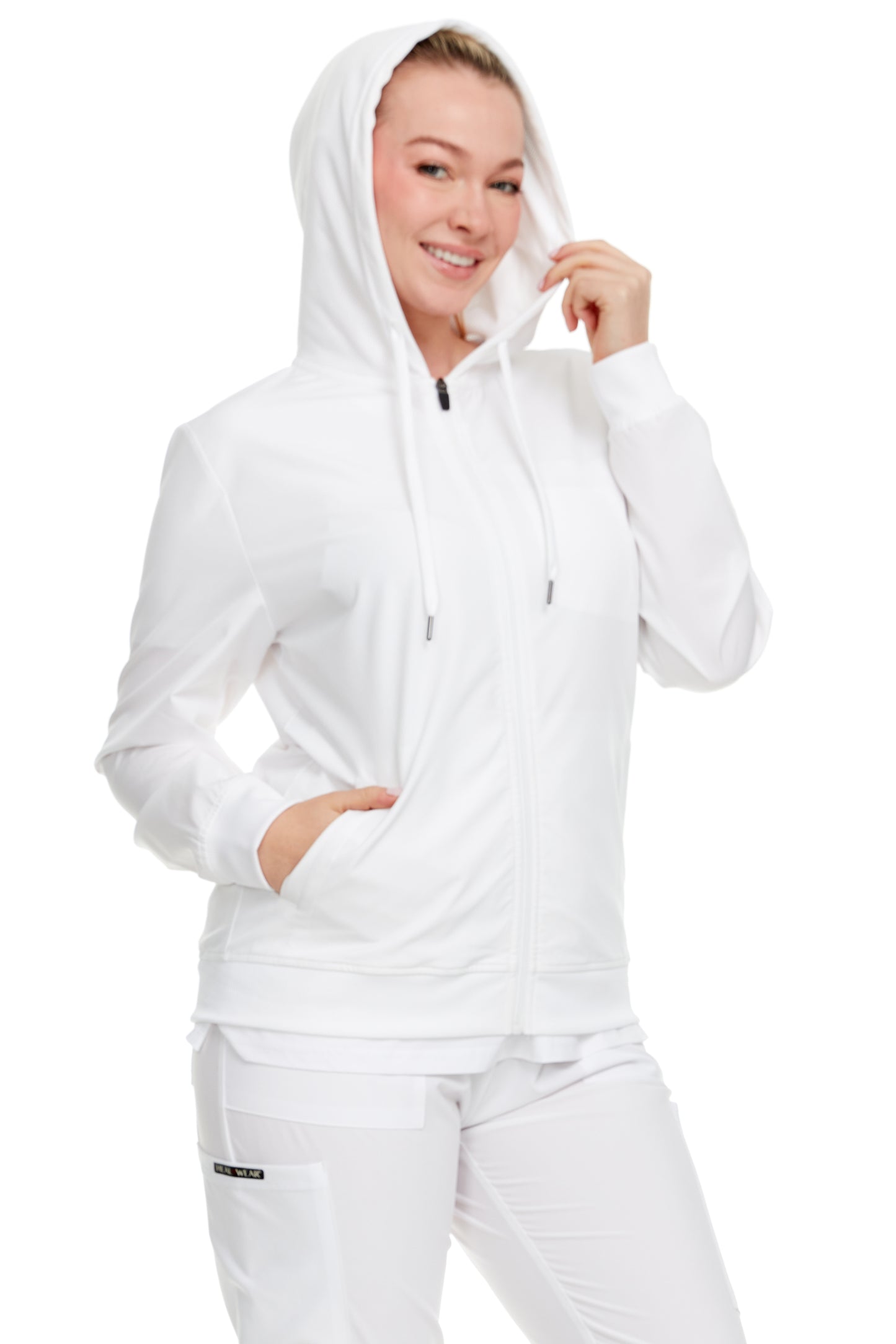 Heal+Wear Modern Women Warm Up Scrub Jacket Zip Front - DDJ012