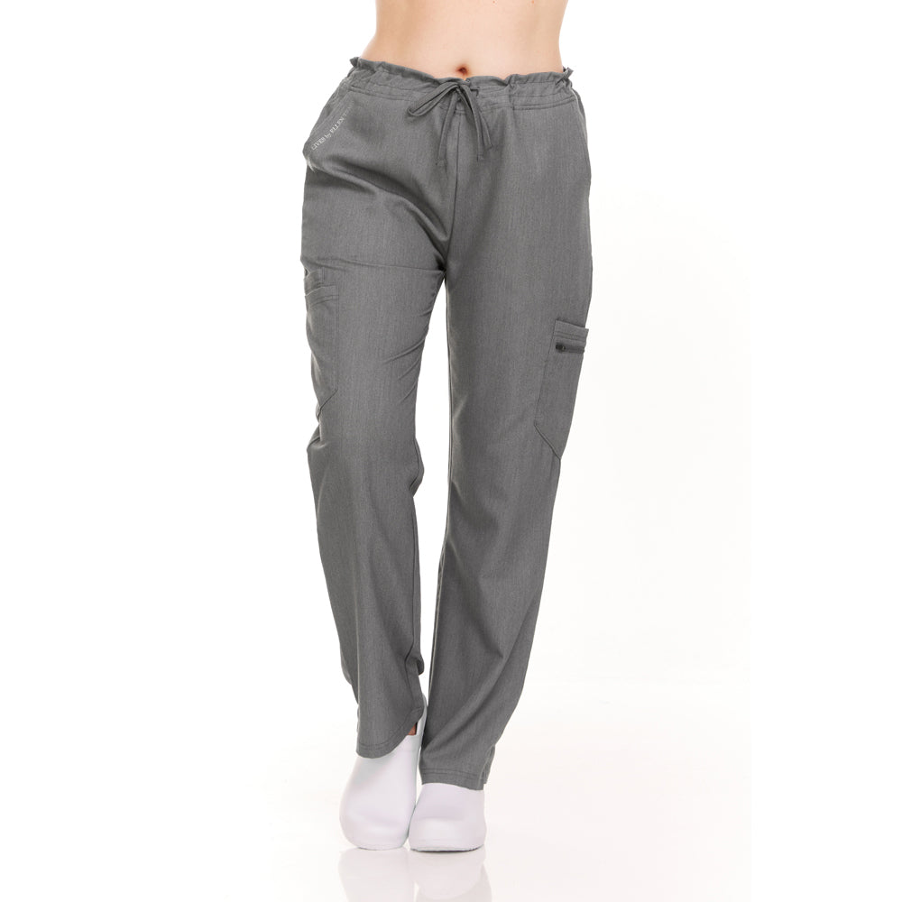 Elastic Back Drawstring Waistband Scrub Pants