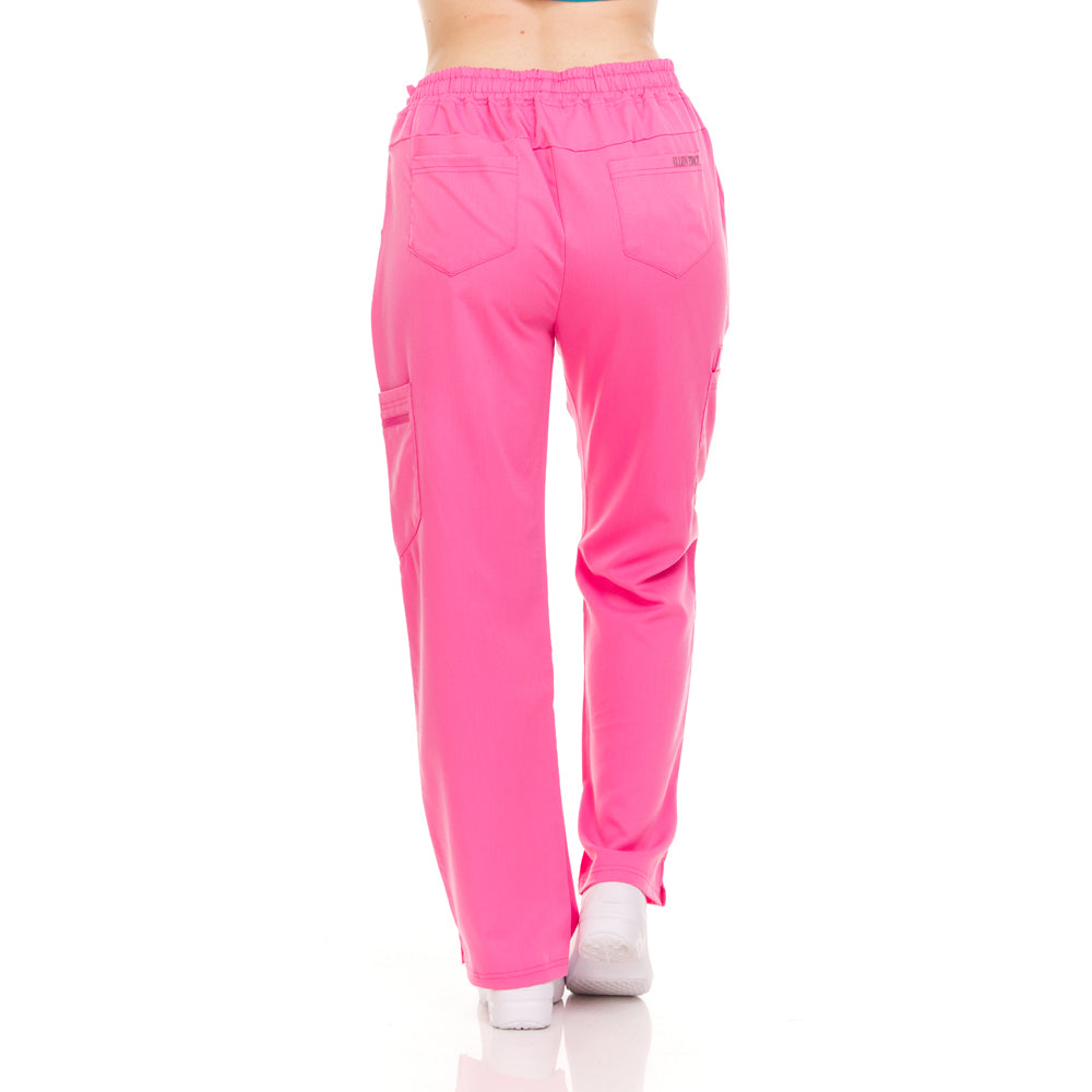 Elastic Back Drawstring Waistband Scrub Pants