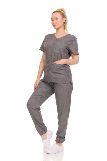 Ellen Tracy Curve V-Neck Scrub Top ET2016