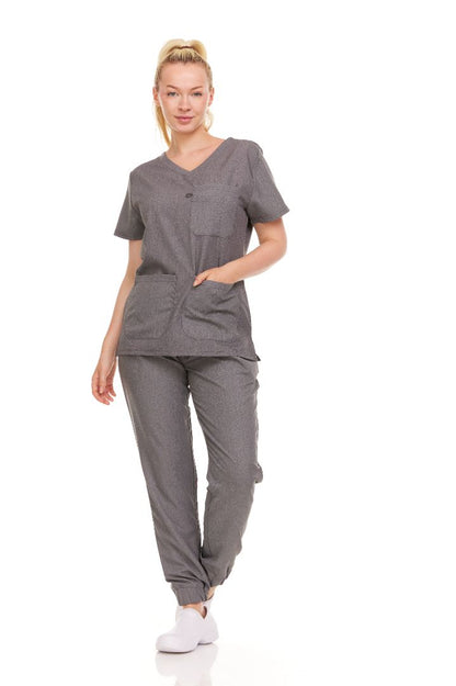 Ellen Tracy Curve V-Neck Scrub Top ET2016