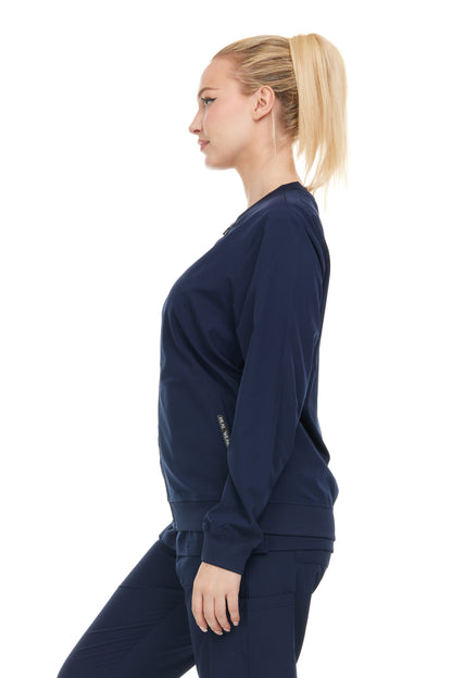 Heal+Wear Modern Women Warm Up Scrub Jacket Zip Front - DDJ008