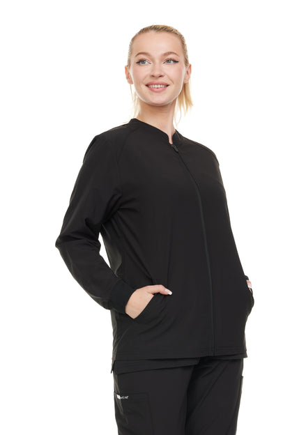 Heal+Wear Modern Women Warm Up Scrub Jacket Zip Front - DDJ010