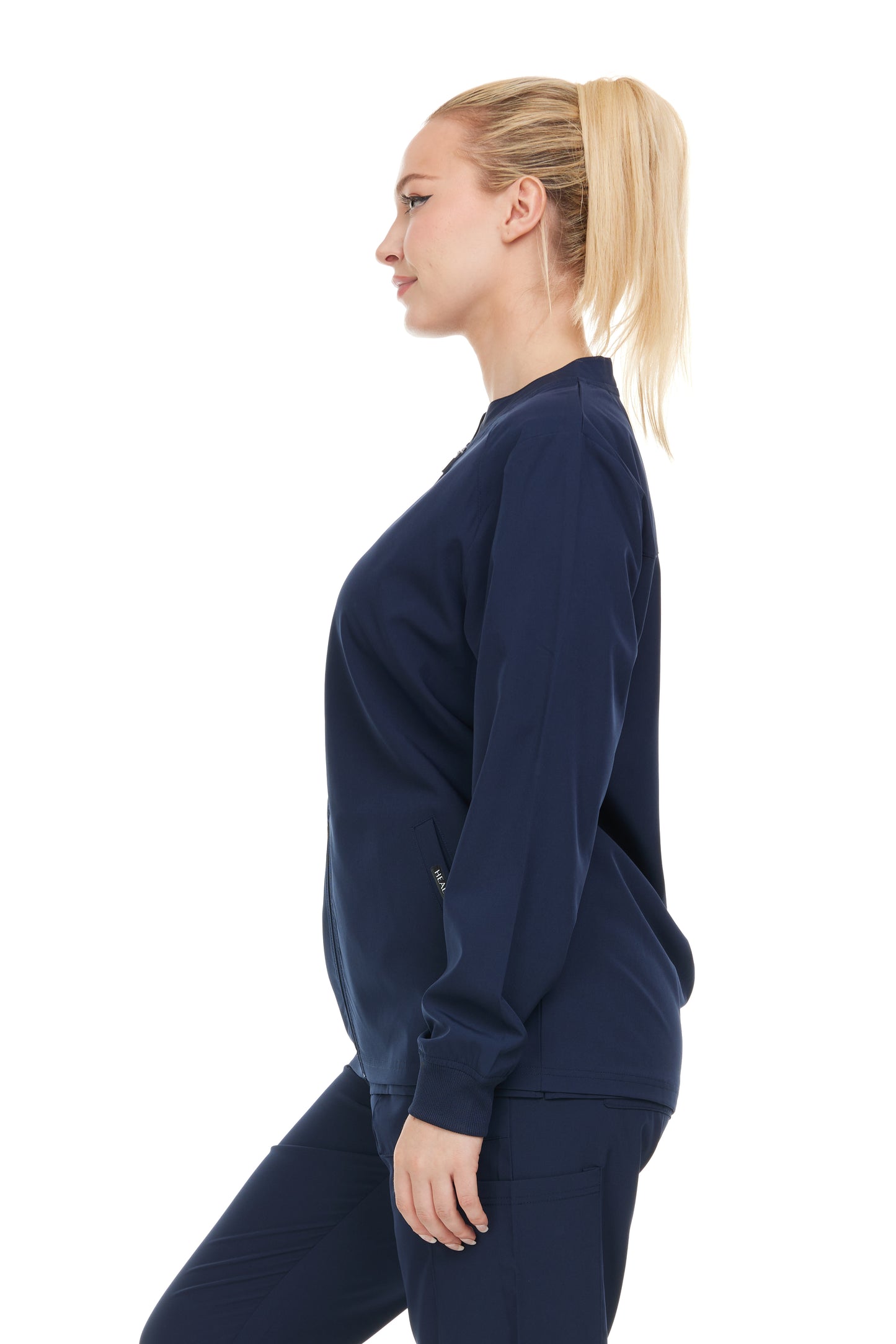 Heal+Wear Modern Women Warm Up Scrub Jacket Zip Front - DDJ010