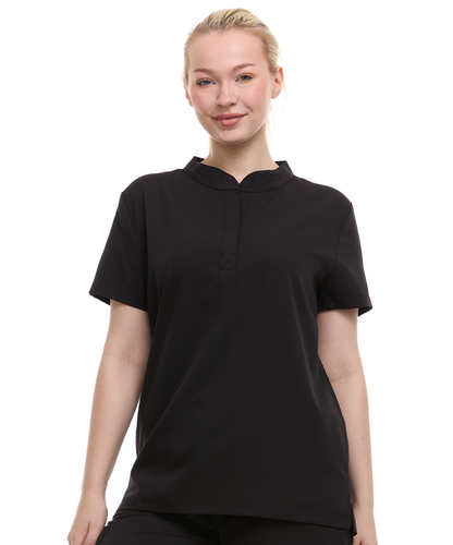 Ellen Tracy Mandarin Collar Scrub Top ET2001