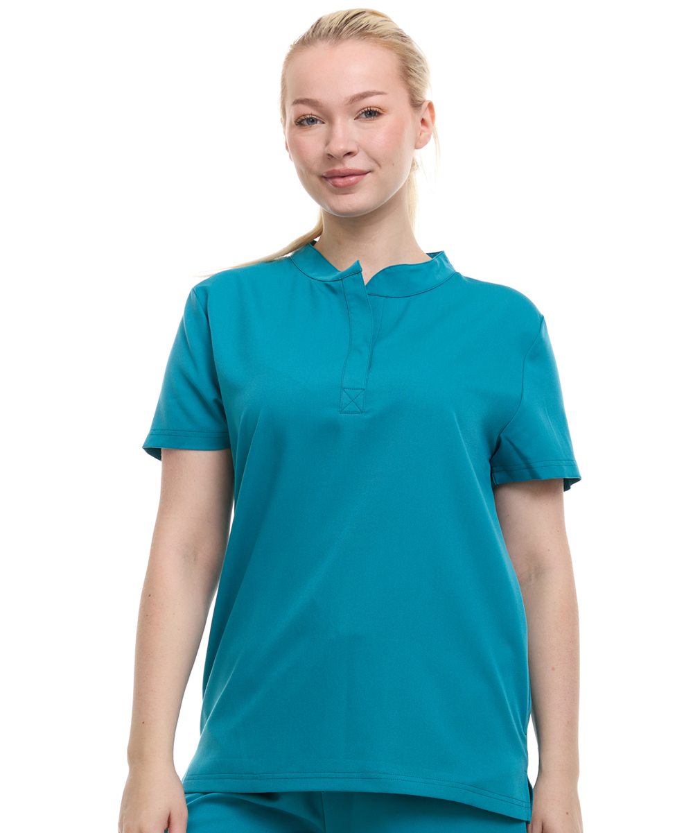 Ellen Tracy Mandarin Collar Scrub Top ET2001