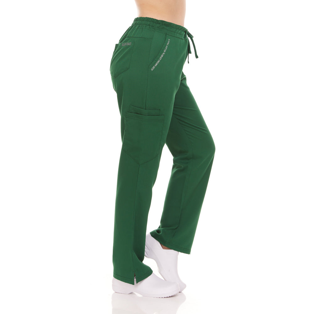 Elastic Back Drawstring Waistband Scrub Pants