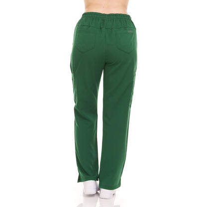 Elastic Back Drawstring Waistband Scrub Pants