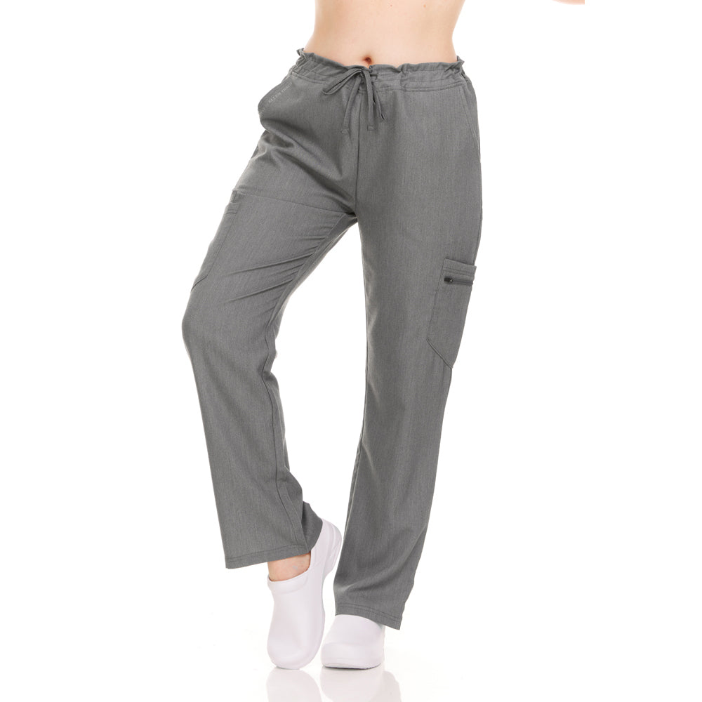Elastic Back Drawstring Waistband Scrub Pants