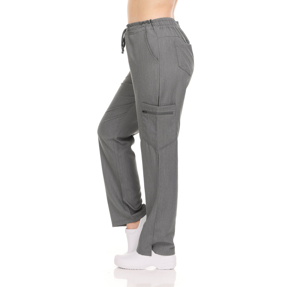 Elastic Back Drawstring Waistband Scrub Pants