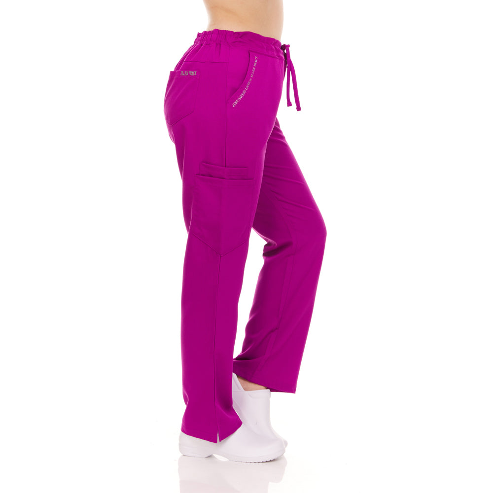 Elastic Back Drawstring Waistband Scrub Pants