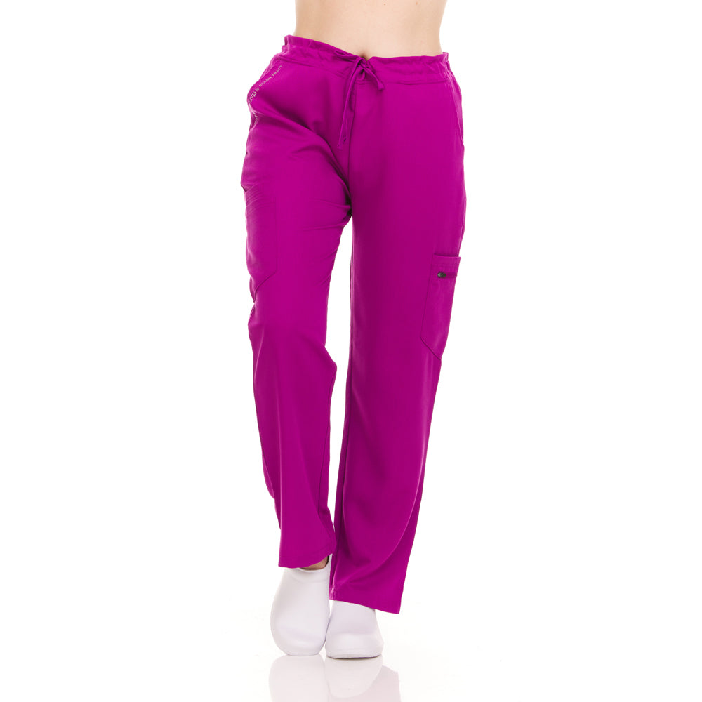 Elastic Back Drawstring Waistband Scrub Pants