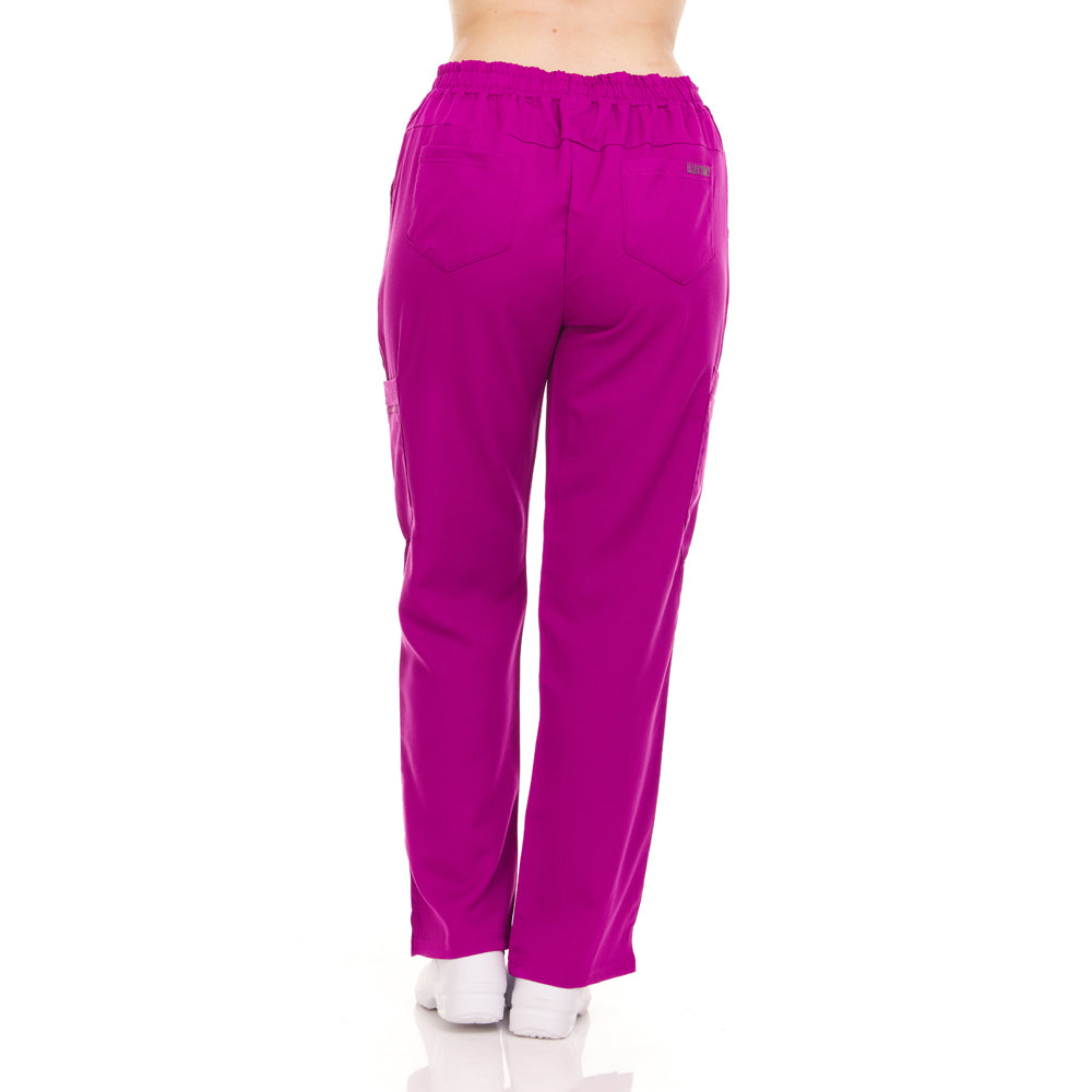Elastic Back Drawstring Waistband Scrub Pants