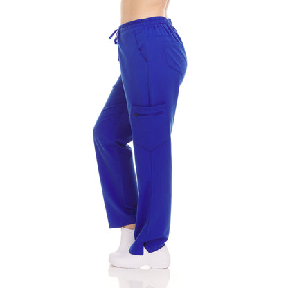 Elastic Back Drawstring Waistband Scrub Pants