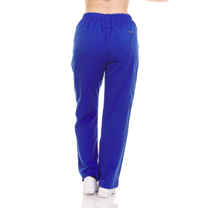 Elastic Back Drawstring Waistband Scrub Pants