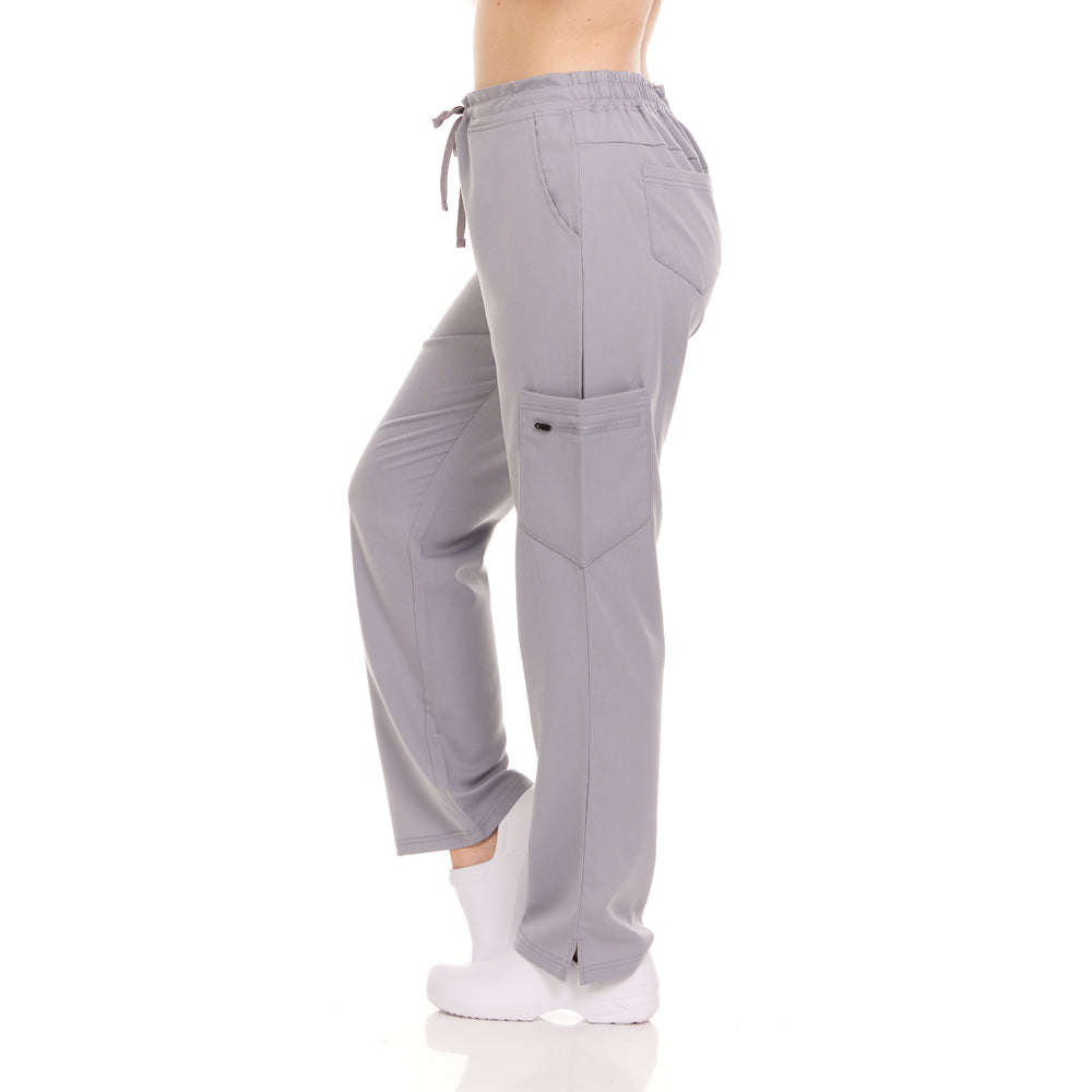 Elastic Back Drawstring Waistband Scrub Pants