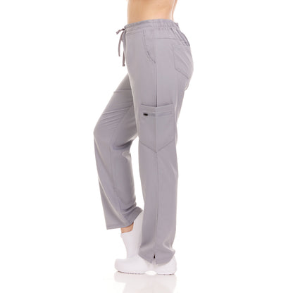 Elastic Back Drawstring Waistband Scrub Pants