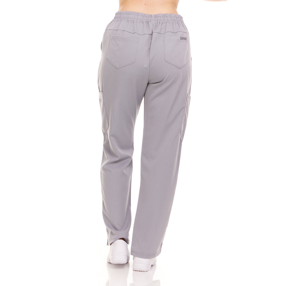 Elastic Back Drawstring Waistband Scrub Pants