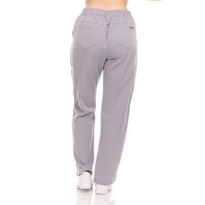 Elastic Back Drawstring Waistband Scrub Pants