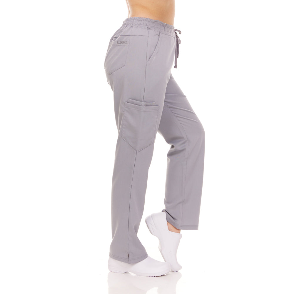 Elastic Back Drawstring Waistband Scrub Pants