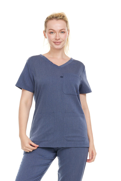 Ellen Tracy Curve V-Neck Scrub Top ET2016