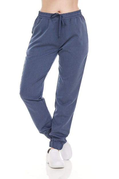 Elastic Back Drawstring Waistband Scrub Pants