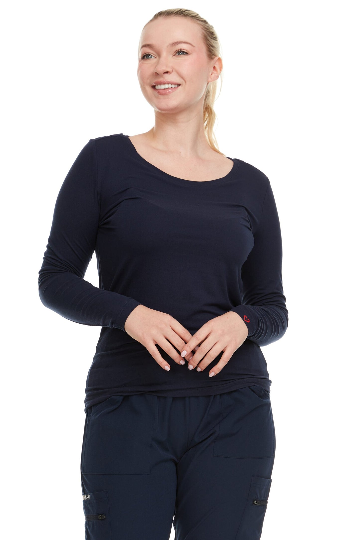 Heal+Wear Scrubs for Women - Long Sleeve Comfort Under Scrub Tee - DDKT026