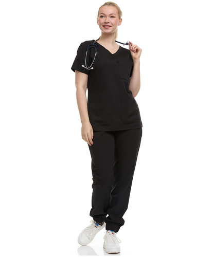 Ellen Tracy Curve V-Neck Scrub Top ET2016